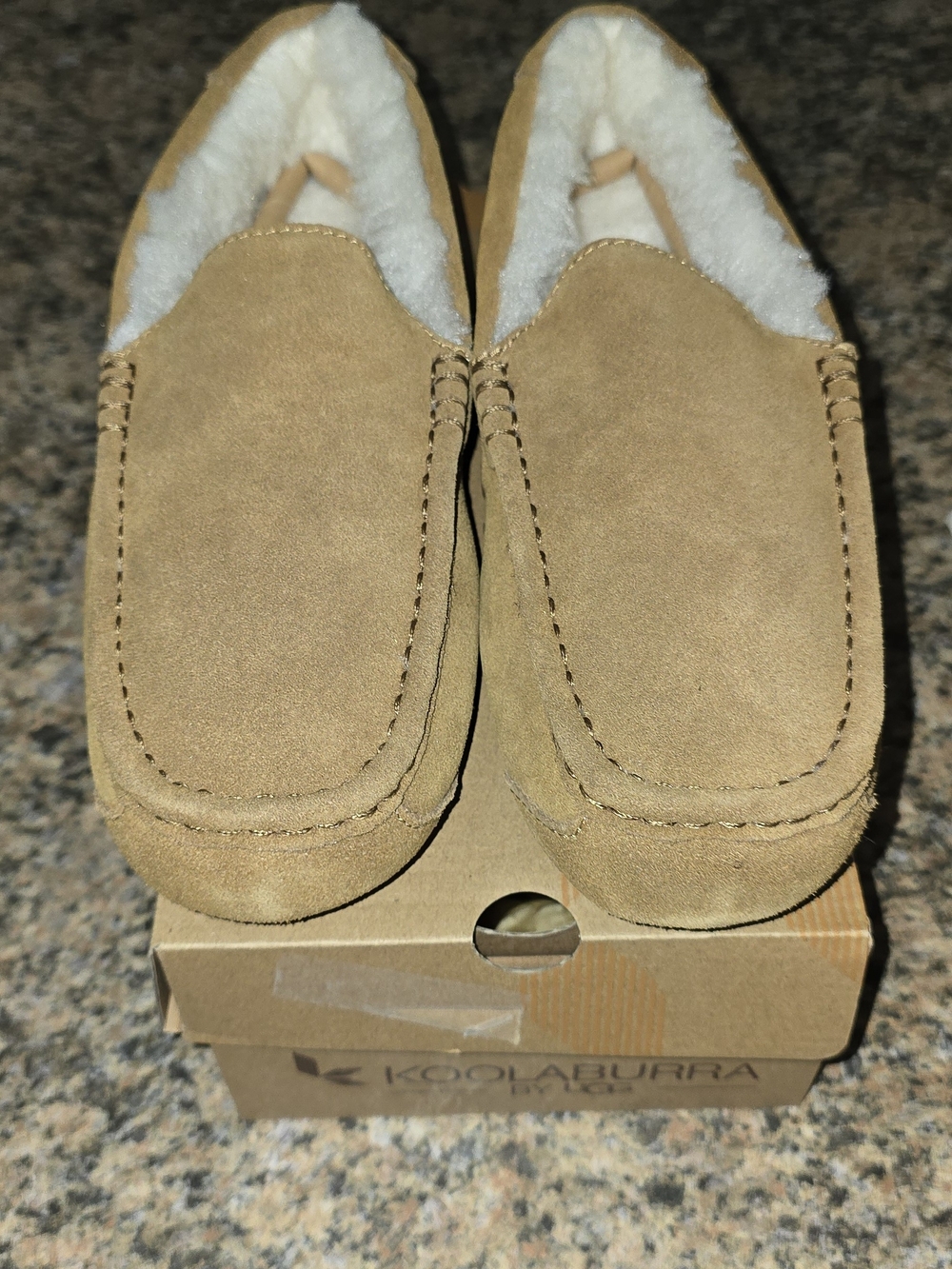 Koolaburra Men’s Tan Suede Moccasin Slippers
